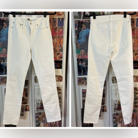 J. Crew 9" Vintage Slim-straight Jean in White Wash Size 25T - Picture 5 of 8